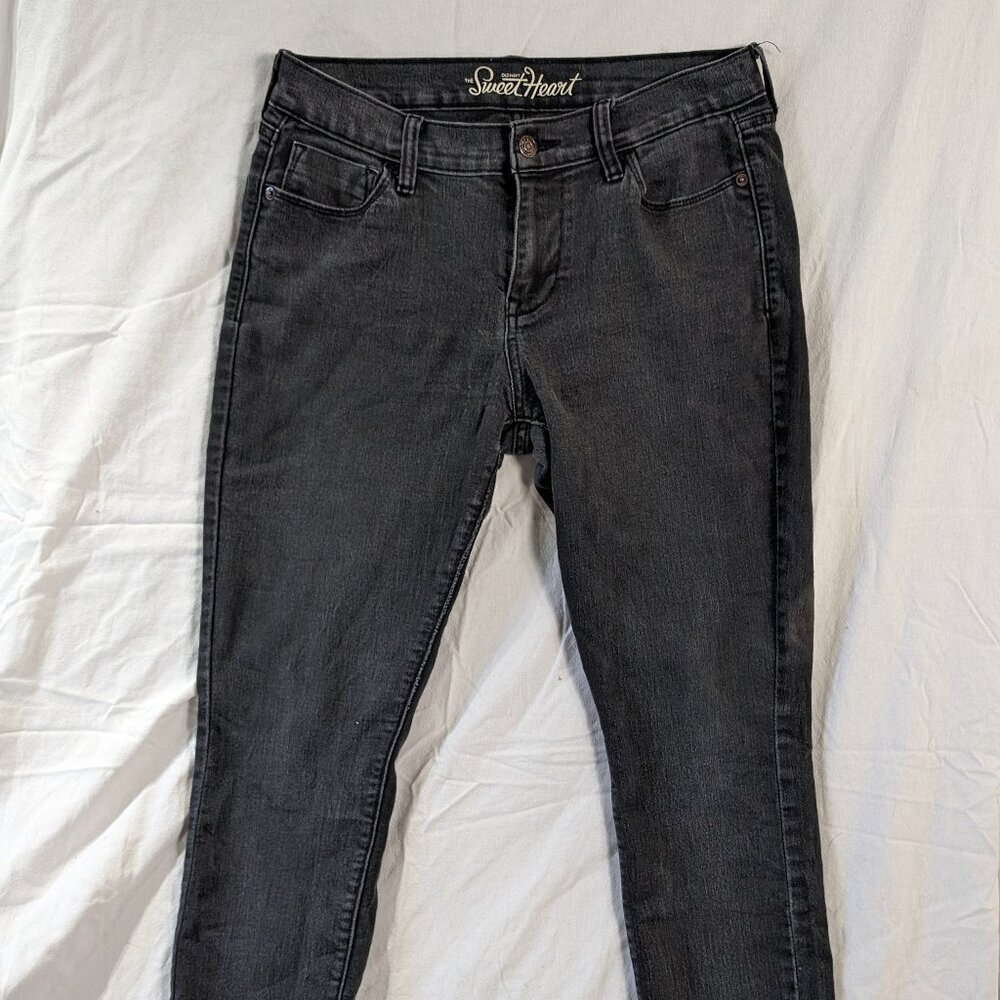 OLD NAVY SWEET HEART WOMEN'S JEANS BLACK SIZE 6 EVERYDAY WEAR ZIPPER FLY WOMAN